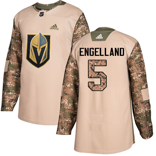 Adidas Golden Knights #5 Deryk Engelland Camo Authentic Veterans Day Stitched NHL Jersey - Click Image to Close